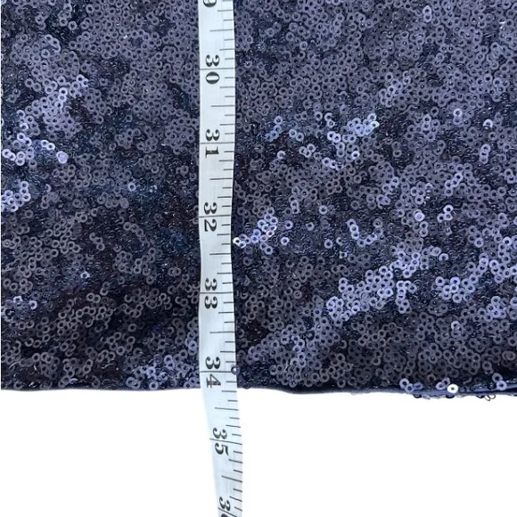 Club L London Navy Blue Sequin Mini Dress EUC - Picture 4 of 8
